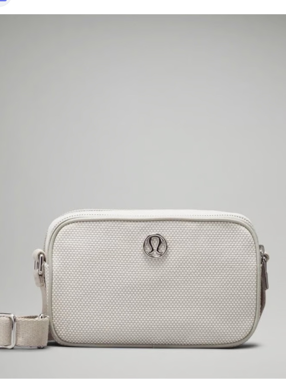 lululemon athletica Cream Textured Crossbody Camera Bag 2L